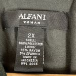 Alfani Flowy Blouse Womens 2X Black Asymmetric Sheer Lightweight Lagenlook Boho Photo 2