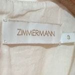Zimmermann  Dancer Linen Flounce Minidress Floral Print Ivory Cap Sleeve Size 3 Photo 6