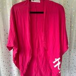 Hugs N Honis Hawaiian Designer Open Kimono Cover Up Batwing Cardigan One Size Pink Size undefined Photo 1
