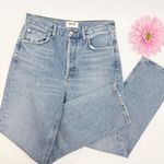 AGOLDE  X Tuckernuck Riley High Rise Straight Leg Jeans Quiver Light Medium Wash Photo 6