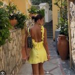 House Of CB  ‘Tink’ Buttercup Satin Ruffle Mini‎ Dress NWOT size L Photo 7