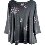 Multiples Womens Tops Size Petite XL Floral Polka Dot Reversible Photo 0
