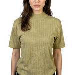 Sag Harbor (C-88) San harbor short sleeves womens top size M gold color Photo 0