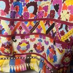 Anthropologie Bohemian Yellow and Pink Midi Dress L Photo 7