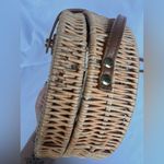 ZARA  Rattan Wicker Circle Snap Closure Crossbody Photo 9