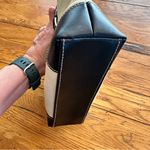 Charter Club  Canvas Cream and Black Handbag Purse Photo 6