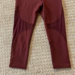 Alo Yoga  Burgundy Mesh Leg Capri Pants Photo 2