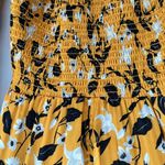 Tularosa Ryder Mini Dress in Marigold Blossom size XS Bell Sleeves Smocked Skirt Photo 7