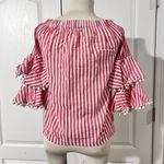 cupio ‎ 100% Cotton Tiered Sleeve Loose Fit Blouse - sz S Photo 3