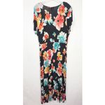 Planet Gold  Plus Size 1X Wrap Dress Hi Lo Floral Short Sleeve Stretch‎ 808 Photo 1