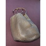 olga berg Bianca Ball Mesh Handle Bag in Gold One Size Womens Clutch evening Photo 7
