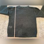 Joie  Lala Puff Sleeve Crochet Open Knit Sweater in Jungle Green, Size S, NWOT Photo 4