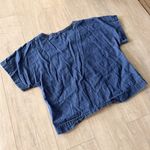 Madewell Top Women’s medium boho chic casual demin short sleeve shirt Photo 6