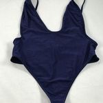 One Piece LG Navy Blue  Thong Swimsuit Photo 0