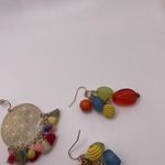 Dress Up Lot Of 4 Costume Earrings Pierced Dangle Drop  Colorful Mix Photo 5