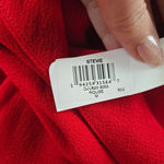 Dress the Population Red Rouge Stevie V Neck Wide Leg Belt Jumpsuit Size Medium Photo 4