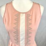 YA Los Angeles Pink blush and white studded cutout back cotton blend dress size medium Photo 2