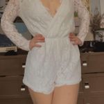 Bleuh Ciel Lace White Romper Photo 0