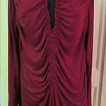 Design History  top burgundy color sz 2X Photo 0