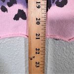Wildfox Pink Leopard Print Boat Neck Sweater Womens M Casual Cozy Pullover Photo 5