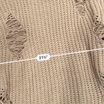 POL ripped Distressed Chenille Pullover Tan Sweater Photo 2
