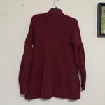 Anthropologie Knitted & Knotted Posie Chunky Burgundy Cardigan Sweater Size S Photo 10