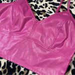 ee:some NWT! pink faux leather crop top Photo 1