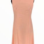 60’s Vintage 2 Piece Peach Sleeveless Rhinestone Beaded Collar Dress and Jacket Size M Photo 0