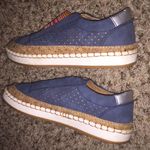 Brand New Blue & Rainbow Slip On Sneakers Size 8 Photo 3