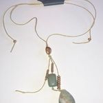 Universal Threads Universal Thread Boho Y Drop Semi Precious Green Stones Necklace Photo 0