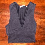 Aritzia Wilfred Free Black Plunge V Neck Cropped Tank Top Size XXS Photo 0