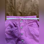 Free People  100% Cotton Corduroy Pink Button Down Skirt. Women’s Size 2 XS. EUC Photo 3