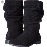 Toms  Serra perforated slouch boot in black suede HIGH ANKLE PULL ON Posh Sho Photo 2