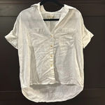 Madewell Cap-Sleeve A-Line Top -Eyelet White Business Casual XS Basic Neutral Photo 4