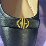 Cole Haan  Elegant Black Heels with Gold Detail Photo 2