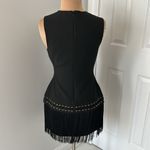 Elizabeth and James  Eron Black Fringe Hem Dress Photo 4