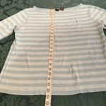 Mossimo supply co size XL light and medium blue striped 3/4 sleeve T Photo 2