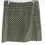 Etcetera  Geometric Avocado Velvet Mini Pencil Skirt Size 4 Photo 4