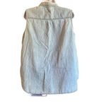 Chico's Blue Chambray Denim Rhinestone Bling Button Down Top Size 2 Rodeo Country Photo 1