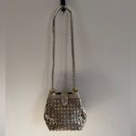 Vintage Warren Reed Gold Silver Handbag Basket Weave Crossbody Metallic Boho Photo 1