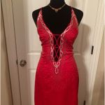 Dave and Johnny Sexy red beaded prom dress Size xs Photo 1