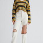 PacSun White Ripped Dad Jeans Photo 0