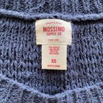 Mossimo Supply Co Mossimo target open weave crochet style knit blue short sleeve sweater XS Photo 2