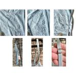 NWT Blashe Teddy Bodysuit Sz M Blue Sheer Lace Accents Snap Closure Exo… Photo 6