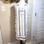 Southern Tide Blue/White Striped Lace Up V Coastal Preppy Shift Dress Sz Small Photo 8