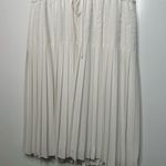 Vince  Ivory Pleated Midi Dress Size Large Photo 6