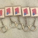 None Patriotic American Flag Keychains 5 piece Photo 0