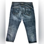 Current/Elliott Women's Blue Distressed Straight Jeans Photo 2