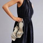 Anthropologie Black Satin Halter Dress Photo 0