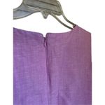 Talbots Embroidery Linen Blend Shift Dress Sleeveless Lilac Photo 2
